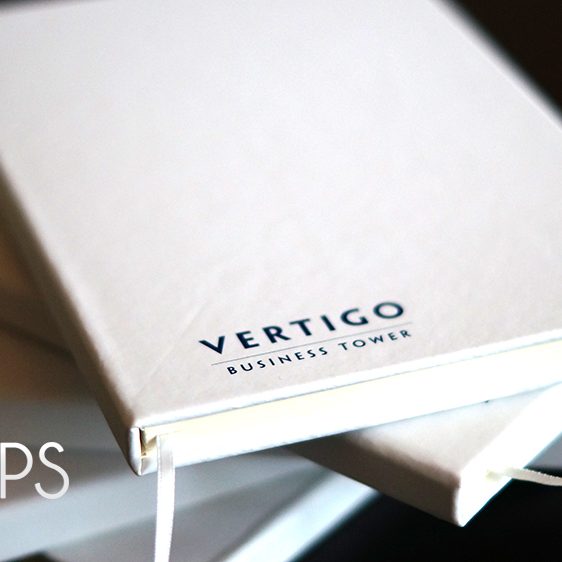 Logo print on notebook