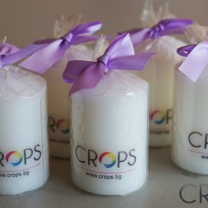 Christmas candles with logo