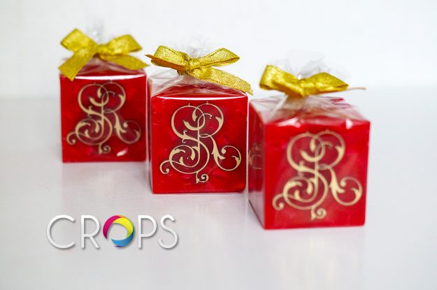 Candle making with company logo