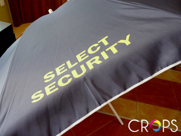 Umbrella with logo, advertising agency
