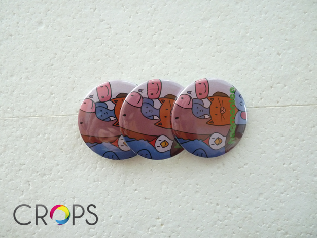 Cartoon badges, advertising agency