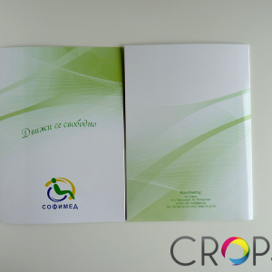 Presentation folders, advertising agency