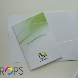 Presentation folders, advertising agency