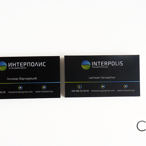 Black businnes cards, advertising agency